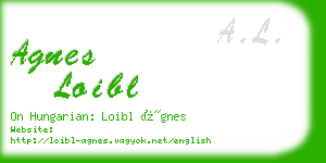 agnes loibl business card